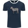 Fruit of the Loom Una Maglietta Ringer Da Uomo Zebra FotL