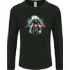 Gildan T-Shirt A Maniche Lunghe Con Teschio Biker Grim Reaper 20