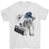 Gildan Space Ghetto Blaster Astronaut Musica Maglietta Uomo 100% Cotone