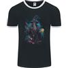 Fruit of the Loom T-Shirt Ringer Da Uomo Fantasy Wizard Warlock 6 FotL