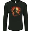 Gildan T-Shirt A Maniche Lunghe 25 Halloween Per Biker In Moto Skull