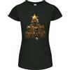Gildan T-Shirt Divertente Donna Taglio Petite Boxer Di Natale Con Albero Di Natale