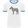 Fruit of the Loom Una Maglietta Ringer Da Uomo Zebra