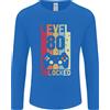 Gildan T-Shirt Da Uomo A Manica Lunga Level Up Per Il 80° Compleanno Di 80 Anni