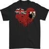 Gildan Love Flag Bermuda Calcio Uomo T-Shirt 100% Cotone