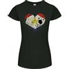Gildan Love Flag Saba Calcio T-Shirt Donna Taglio Petite