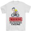 Gil dan Maggio Start Talking About Ciclismo Ciclisti T-Shirt 100% di Cotone