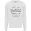 Awdis Felpa Da Uomo Bianca Per Il 55° Compleanno Vintage Anno 1971