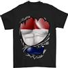 Gil dan Palestra The Olandese Bandiera Strappato Addominali Holland T-Shirt 100%