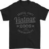 Gildan T-Shirt Vintage Anni 20 Compleanno 2006 Uomini 100% Cotone Nero