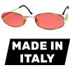 Italoptic vintage occhiali da sole uomo ITALOPTIC anni 90 italia donna ovale oro satinato