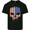 Gildan T-Shirt Leggera In Cotone Per Uomo Skull America Gym Bodybuilding Biker