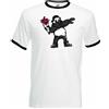 Fruit of the Loom T-Shirt Parodia Uomo Divertente Panda Fiore Granata Top Arte Di Strada Graffiti