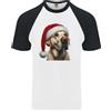 Fruit of the Loom T-Shirt Da Baseball S/S Per Uomo Con Cappello Di Natale Per Labrador Dorato