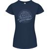 Gildan T-Shirt Navy Blue Donna Petite Taglio Distressed 80° Compleanno Fatto Nel 1946