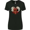 Gildan T-Shirt Donna Love Flag Gibraltar Calcio Taglio Ampio