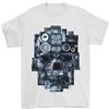 Gildan Altoparlante Teschio Musica Hi-Fi T-Shirt 100% Cotone