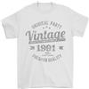 Gil dan T-Shirt Vintage Anno 35 Compleanno 1991 Uomo 100% Cotone