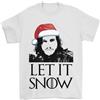 Gil dan Xmas Lascia Che Neve Divertente Maglietta Natalizia Da Uomo 100% Cotone