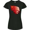 Gildan Arricciato Cina Bandiera Cinese Giorno Calcio Donna Minuta Taglio T-Shirt