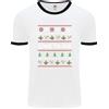 Fruit of the Loom T-Shirt Ringer Hippy Uomo Natale Amore A Tutti Pace Xmas