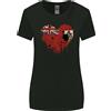 Gildan Love Flag Bermuda Calcio Donna T-Shirt A Taglio Ampio
