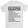 Gildan Rules per Incontri My Daughter Festa Del Papà T-Shirt 100% Cotone Di