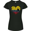 Gildan Love Columbia Flag Giorno Colombiano Calcio T-Shirt Donna Taglio Petite
