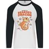 Fruit of the Loom Bearded Dragon Anatomia Lucertole, Rettili, Uomo L/S Baseball T-Shirt