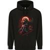 lovetshirts Teschio Motociclista Moto Grim Reaper 6 Uomo 80% Cotone Felpa con Cappuccio
