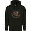 lovetshirts Spazio Nave Fantasia Barca Vela Marinaio Uomo 80% Cotone Felpa con Cappuccio