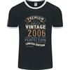 Fruit of the Loom Maglietta Ringer Da Uomo Premium Vintage Del 20° Compleanno 2006 FotL