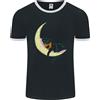 Fruit of the Loom Un Chilled Gatto Lettura Un Libro On The Luna Uomo Ringer Fotl