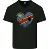N/A Love Dr Congo Bandiera Congolese Giorno Calcio Uomo Scollo A V Cotone T-Shirt