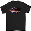 Gil dan T-Shirt Uomo Union Jack Flag Lips Regno Unito Gran Bretagna 100% Cotone