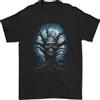 Gildan Death Albero Spaventosa Teschio E Luna T-Shirt 100% Cotone