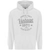Big On Birthdays Felpa Bianca Vintage Anno 55° Compleanno 1971 Uomo 80% Cotone