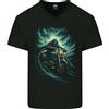 Gildan T-Shirt In Cotone V-Neck Per Uomo Con Teschio Biker E Morte In Moto 17