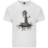 Gildan T-Shirt In Cotone Leggero Per Uomo Con Microfono Albero Musica Canto
