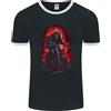 Fruit of the Loom Maglietta Ringer Uomo Grim Reaper Skull Biker Moto 14 FotL