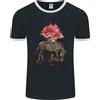 Fruit of the Loom T-Shirt Ringer Da Uomo Acquerello Zebra E Albero FotL