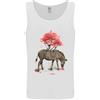 Gildan Zebra E Albero Acquarello Uomo Canotta Maglia
