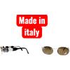 Custom occhiali da sole uomo donna vintage anni 90's metallo ovali made in italy CUSTOM