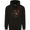lovetshirts Un Teschio Di Fuoco Malvagio Dal Futuro Felpa Uomo 80% Cotone