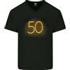 N/A Maglietta In Cotone A V Per Uomo 50 Anni Con Luci Neon Per Il 50° Compleanno