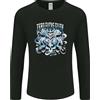 Gildan Zero Fooks Given Teschi Biker Moto Maglietta A Maniche Lunghe Per Uomo