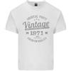 Gildan T-Shirt Bianco In Cotone Leggero Per Uomini Del 55° Compleanno Vintage 1971
