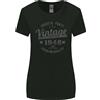 Gildan T-Shirt Nera Con Ampio Taglio Vintage Anni 80 Per Donne Compleanno 1946