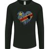 Gildan Love Dr Congo Bandiera Congolese Giorno Calcio da Uomo Manica Lunga T-Shirt