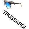 TRUSSARDI Occhiali da sole uomo donna made italy vintage plastica grande nuovo TRUSSARDI